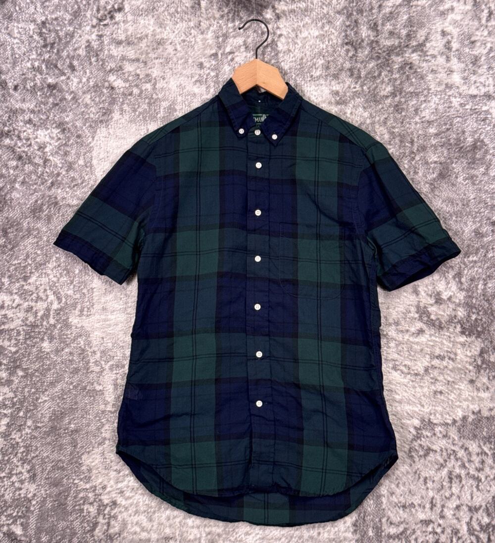 Gitman Bros Vintage Ultra Lightweight Oxford Shirt Small Mens Tartan Plaid USA